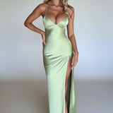 Serenae | Satin Elegant Maxi Dress