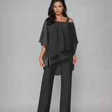 Serafina | Layered Top Wide Leg Two Piece Set