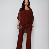 Serafina | Layered Top Wide Leg Two Piece Set