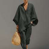 Esmira | Textured Asymmetric Two-Piece Set
