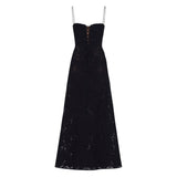Elysienne Fleur | Jacquard Corset Maxi Wedding Guest Dress