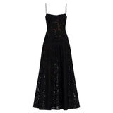 Elysienne Fleur | Jacquard Corset Maxi Wedding Guest Dress