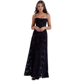 Elysienne Fleur | Jacquard Corset Maxi Wedding Guest Dress