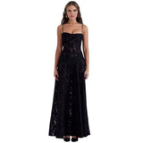 Elysienne Fleur | Jacquard Corset Maxi Wedding Guest Dress