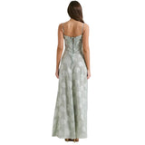 Elysienne Fleur | Jacquard Corset Maxi Wedding Guest Dress