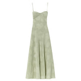Elysienne Fleur | Jacquard Corset Maxi Wedding Guest Dress