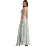 Elysienne Fleur | Jacquard Corset Maxi Wedding Guest Dress