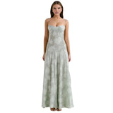 Elysienne Fleur | Jacquard Corset Maxi Wedding Guest Dress