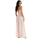 Elysienne Fleur | Jacquard Corset Maxi Wedding Guest Dress