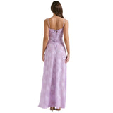 Elysienne Fleur | Jacquard Corset Maxi Wedding Guest Dress