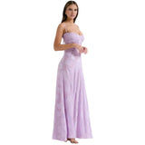 Elysienne Fleur | Jacquard Corset Maxi Wedding Guest Dress
