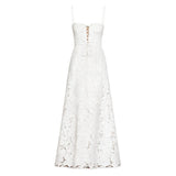 Elysienne Fleur | Jacquard Corset Maxi Wedding Guest Dress