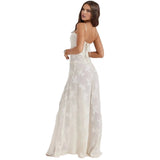 Elysienne Fleur | Jacquard Corset Maxi Wedding Guest Dress