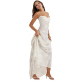 Elysienne Fleur | Jacquard Corset Maxi Wedding Guest Dress