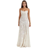Elysienne Fleur | Jacquard Corset Maxi Wedding Guest Dress