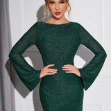 Harriet | Backless Glitter Bodycon Dress