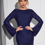 Harriet | Backless Glitter Bodycon Dress