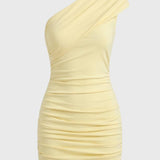 Valéria Solenne | One Shoulder Ruched Mini Dress