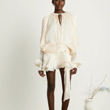 Elaris | Mini Dress Voluminous Sleeves Defined Waist