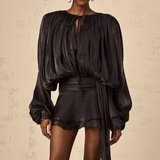 Elaris | Mini Dress Voluminous Sleeves Defined Waist
