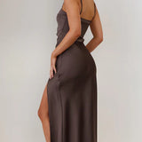 Soléane | Silk Touch Slit Maxi Dress
