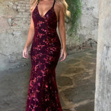 Nora Celestia | Sequin Open Back Gala Dress