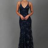 Nora Celestia | Sequin Open Back Gala Dress