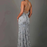 Nora Celestia | Sequin Open Back Gala Dress