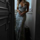 Nora Celestia | Sequin Open Back Gala Dress