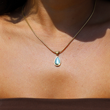 Emerald Glow | Teardrop Gemstone Necklace