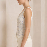 Léonie Fleur | Floral Chiffon Wrap Tank Top