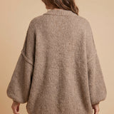 Marielle | Oversized Button Front Knit Cardigan
