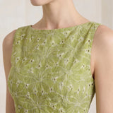 Elowira Céleste | Embroidered Boat Neck Mini Dress