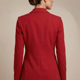 Rivanea | Tailored Blazer Lapel Collar Button Closure Slim Fit