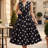 Monroe Celestine | Polkadot Wrap Midi Dress