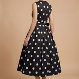 Monroe Celestine | Polkadot Wrap Midi Dress