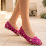 Vivara Noelle | Suede Cross Strap Sandals