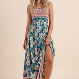 Jheda Soleil | Floral Smocked Maxi Summer Dress