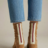 Zenvira | Contrast Ankle Boots Stable Bold Comfort