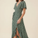 Lionie Roselle | Floral Wrap Maxi Summer Dress