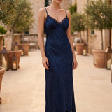 Nerissa Éclat | Jacquard Lace Wedding Guest Maxi Dress