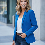 Rivanea | Tailored Blazer Lapel Collar Button Closure Slim Fit