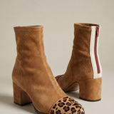 Zenvira | Contrast Ankle Boots Stable Bold Comfort