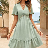 Jora Vivienne | Polkadot Ruffle Mini Dress