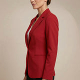 Rivanea | Tailored Blazer Lapel Collar Button Closure Slim Fit