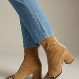 Zenvira | Contrast Ankle Boots Stable Bold Comfort