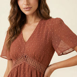 Jora Vivienne | Polkadot Ruffle Mini Dress