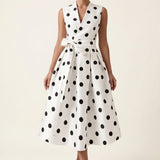 Monroe Celestine | Polkadot Wrap Midi Dress