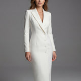 Natalie | Tailored Midi Blazer Dress