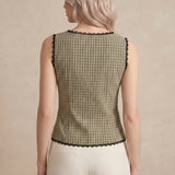 Avelisse Monroe | Plaid Boat Neck Tank Top